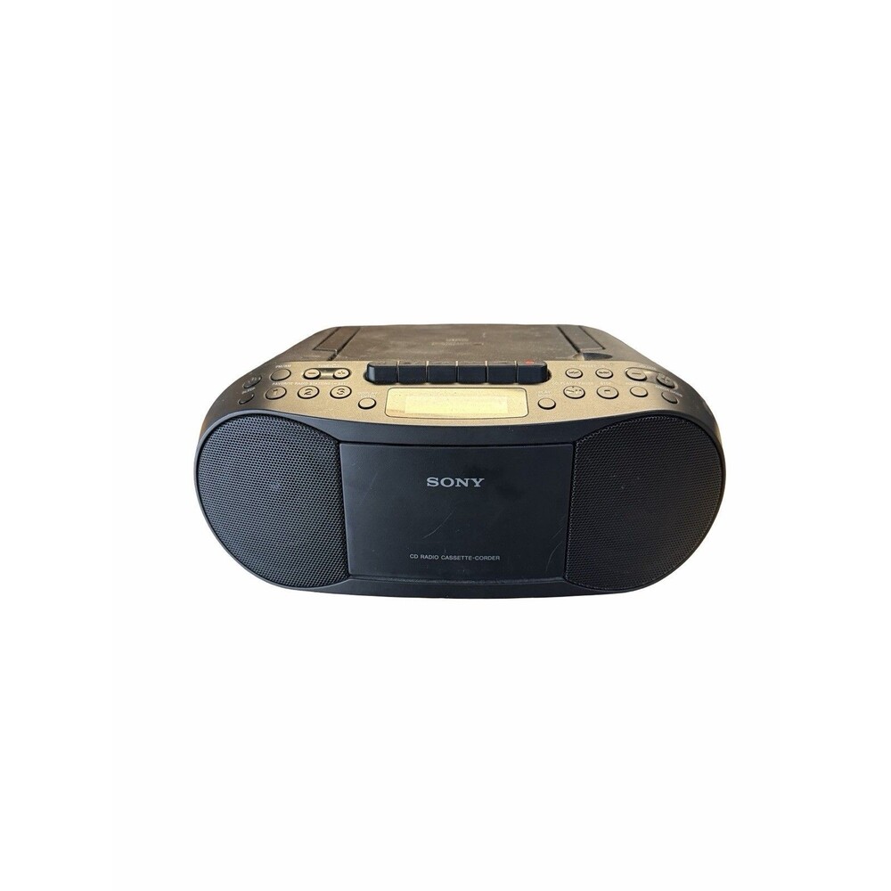 Sony CFD-S70 Boombox CD Tape Player Radio Stereo Cassette  Black Tested Works